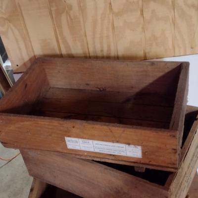 Set of Three Wood Shipping Crates