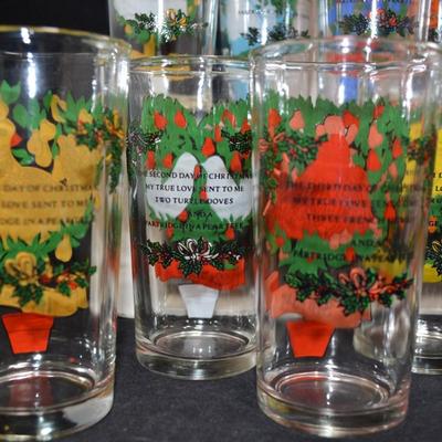 Vintage Indiana Glass ‘Twelve Days of Christmas’ Glasses