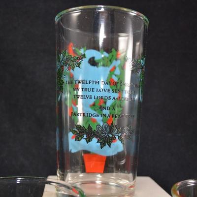 Vintage Indiana Glass ‘Twelve Days of Christmas’ Glasses