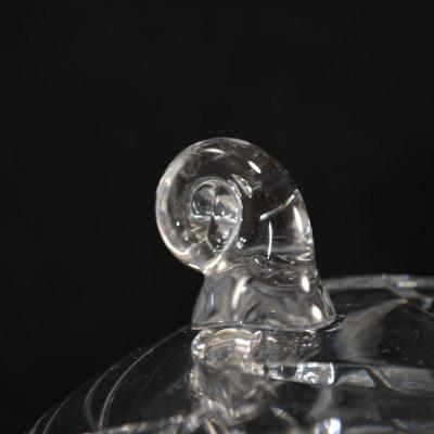 Beautiful Hand Cut Crystal Footed Rose Bowl 8”x8”