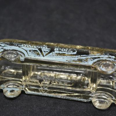 Lot of 3 Vintage Victory Glass Transportation, Militaria Candy Containers