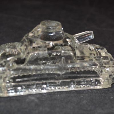 Lot of 3 Vintage Victory Glass Transportation, Militaria Candy Containers