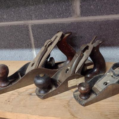 Set of Three Hand Wood Planes