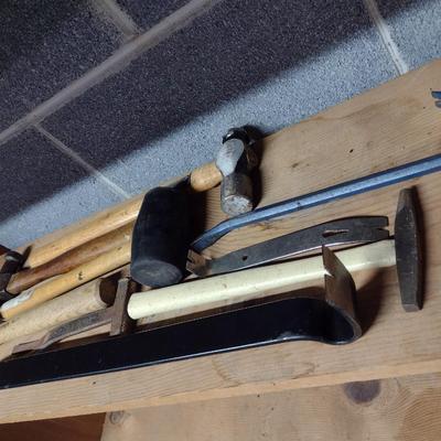 Collection of Hammers and Pry Bars