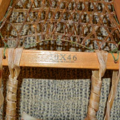 Vintage Wood & Sinew Snowshoes 10”x46” Made in Canada