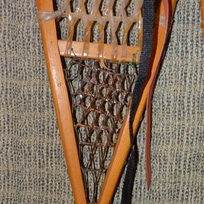 Vintage Wood & Sinew Snowshoes 10”x46” Made in Canada