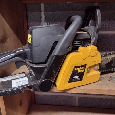 Poulan Pro 50cc Gas Powered Chain Saw