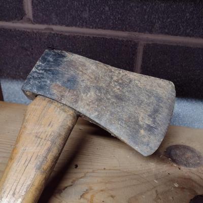 Long Handled Ax with Four Wood Splitting Wedges