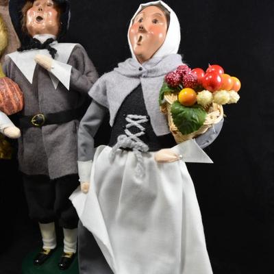 Lot of 3 BYERS CHOICE Carolers w/ Bonus Barber Shop Character