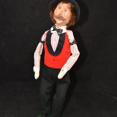 Lot of 3 BYERS CHOICE Carolers w/ Bonus Barber Shop Character