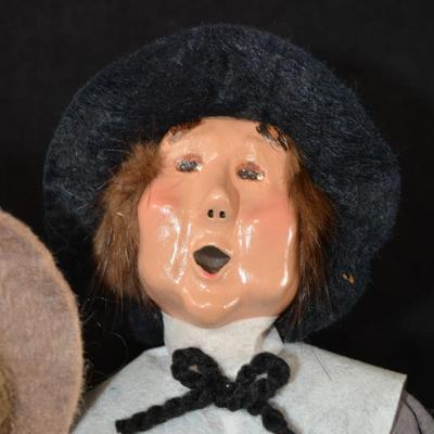 Lot of 3 BYERS CHOICE Carolers w/ Bonus Barber Shop Character