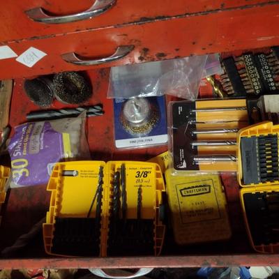 Hand Tools includes Driver Sets, Drill Bits, Saw Blades and More Drawer #6-9