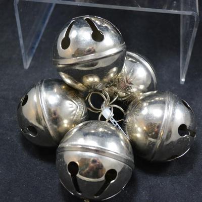 Lot of 10 3” Metal Christmas Jingle Ornaments
