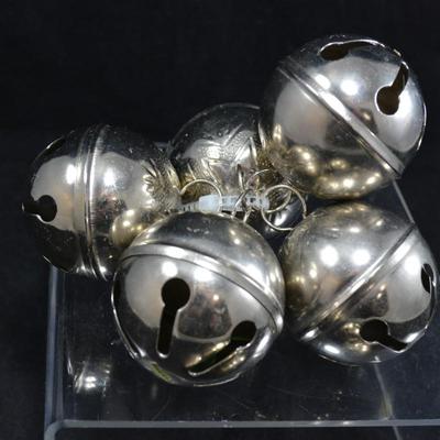 Lot of 10 3” Metal Christmas Jingle Ornaments