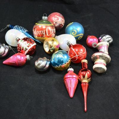 Lot of Assorted Vintage Glass Ornaments