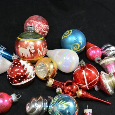 Lot of Assorted Vintage Glass Ornaments