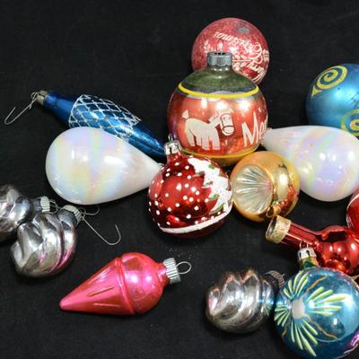 Lot of Assorted Vintage Glass Ornaments
