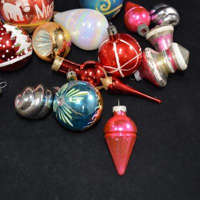 Lot of Assorted Vintage Glass Ornaments