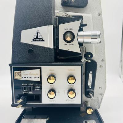 Vintage 8mm Projector Tower Super Automatic Made in USA for Sears
