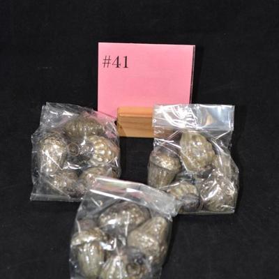 3 Sets of 6 Mercury Glass Ornaments, 18 Total
