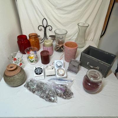 Assortment of candles & other
