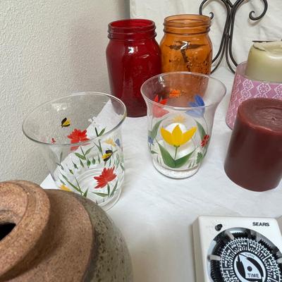 Assortment of candles & other