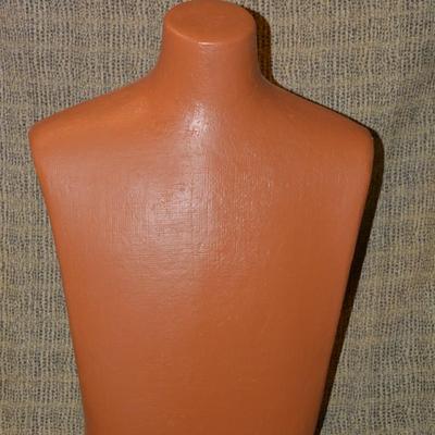 Vintage Adjustable Male Torso Mannequin w/ Chrome Base 31”/60”
