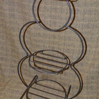 31” Metal Snowman Plant Stand