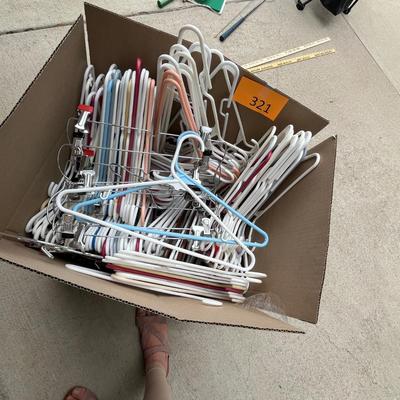 Large box of clothes hangers