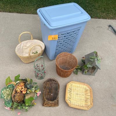 Hamper with decor
