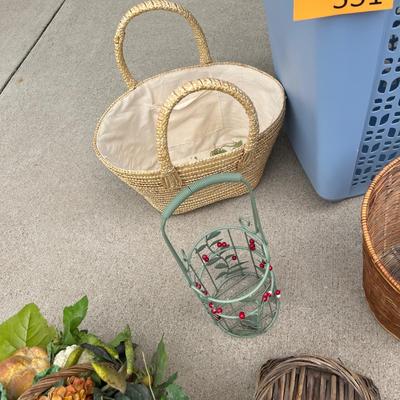 Hamper with decor