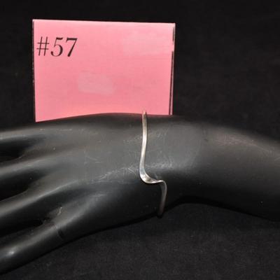 Modern Sterling Cuff Bracelet 8.4g