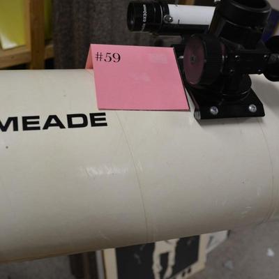 Vintage MEADE Reflector Telescope w/ Equatorial Drive, 6” Mirror