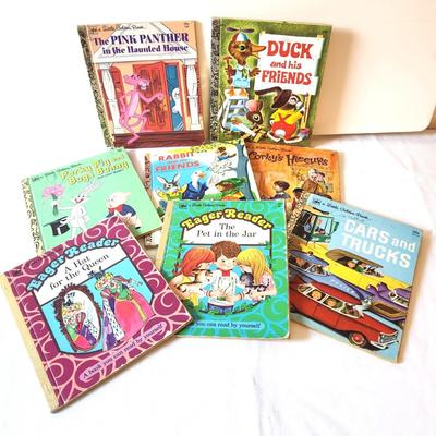 Lot #4 Lot of 8 Little Golden Books - Pink Panther, more