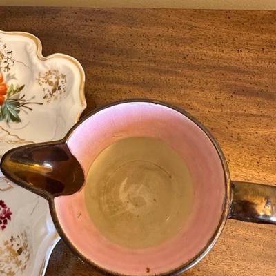 Vintage Pitcher and Serving Dish with Beautiful Detailing
