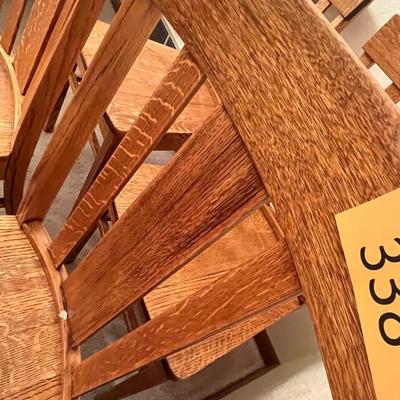 Set of 5 Matching Oak Chairs
