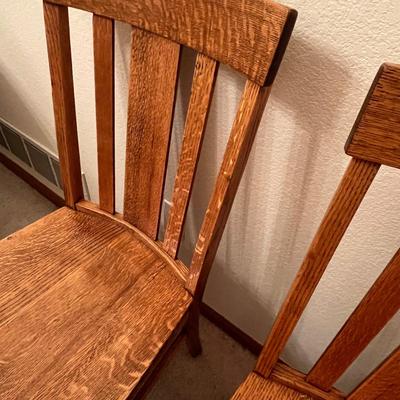 Set of 5 Matching Oak Chairs