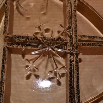 Vintage Indiana Glass ‘Snowflake’ Smart Set for 4
