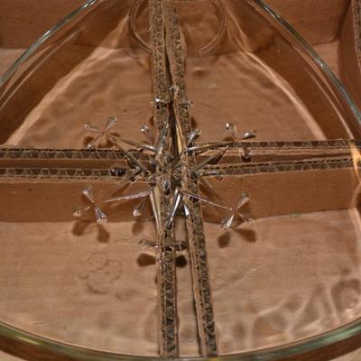 Vintage Indiana Glass ‘Snowflake’ Smart Set for 4