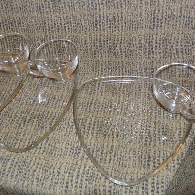 Vintage Indiana Glass ‘Snowflake’ Smart Set for 4
