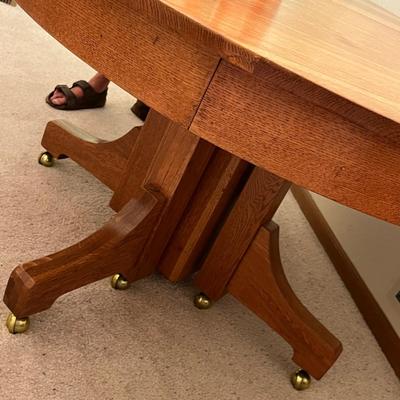 Oval oak table