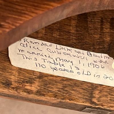 Oval oak table