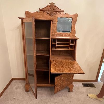 Oak Secretary Book Case