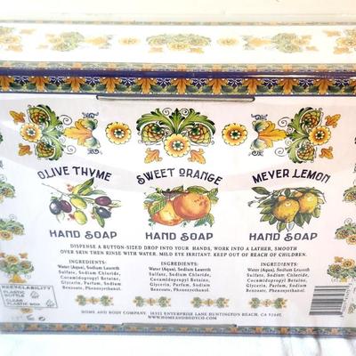 Lot #7 Deruta Frutta Hand Soaps - 3 new in box and 2 extra
