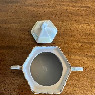 Sugar & Creamer Set with Floral Design