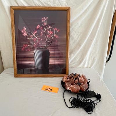 Print and salt rock display