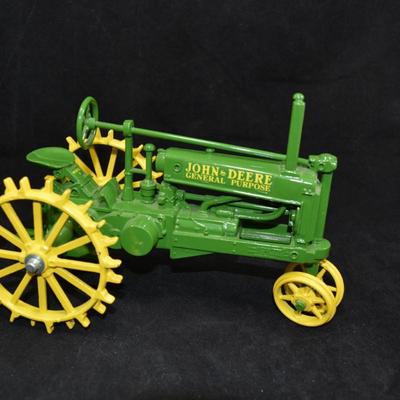 Lot of 2 Cast Iron John Deere Tractors