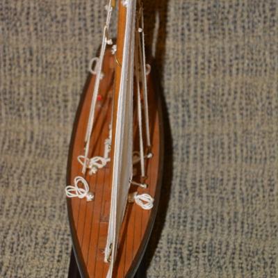 Model Single Mast Sailing Vessel, Isaiah 40:31, 21.5”x17”