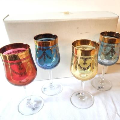 Lot #11 Box of 4 Italian Style Goblets