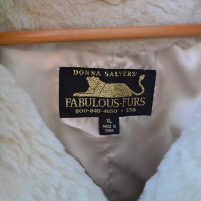 ‘Donna Salyers Fabulous Furs’ Faux Coat, Size XL
